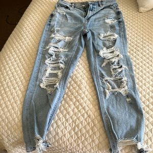 American eagle distressed mom jeans